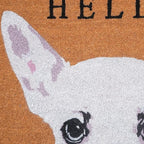 17" X 29" Natural Black and White Coir Chihuahua Hello Outdoor Door Mat