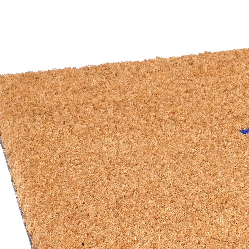 17" X 29" Natural Red White and Blue Coir Texas Outdoor Door Mat