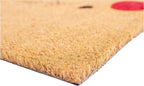 17" X 29" Natural Black and Red Coir Reindeer Outdoor Christmas Door Mat