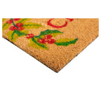 17" X 29" Brown Red And Green Merry Christmas Outdoor Coir Door Mat