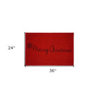 24" X 36" Red and Black Coir Merry Christmas Outdoor Christmas Door Mat