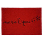 24" X 36" Red and Black Coir Merry Christmas Outdoor Christmas Door Mat