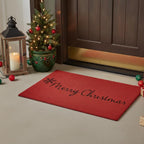 24" X 36" Red and Black Coir Merry Christmas Outdoor Christmas Door Mat