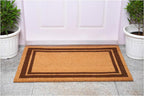 24" X 36" Natural and Black Coir Geometric Outdoor Door Mat