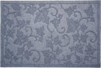 24" X 36" Light Gray Rubber Botanical Leaves Outdoor Door Mat