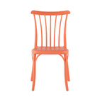 Set of Two Salmon Heavy Duty Plastic Outdoor Stacking Dining Chairs