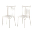 Set of Two White Heavy Duty Plastic Outdoor Stacking Dining Chairs
