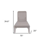 75" Taupe Heavy Duty Plastic Outdoor Stacking Chaise Lounge