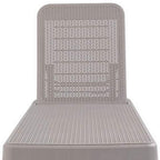 75" Taupe Heavy Duty Plastic Outdoor Stacking Chaise Lounge