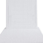75" White Heavy Duty Plastic Outdoor Stacking Chaise Lounge