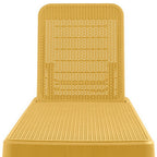 75" Gold Heavy Duty Plastic Outdoor Stacking Chaise Lounge