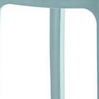 Set of Two 30" Baby Blue Heavy Duty Plastic Low Back Outdoor Bar Height Chairs