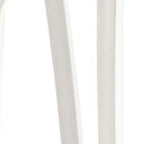 Set of Two 26" White Heavy Duty Plastic Low Back Outdoor Counter Height Bar Chairs