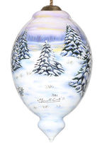 Gifts for Everyone Hand Painted White Red And Brown Glass Finial Ornament