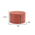 29" Terra Cotta Rounded Aluminum Outdoor Coffee Table