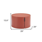 29" Terra Cotta Rounded Aluminum Outdoor Coffee Table