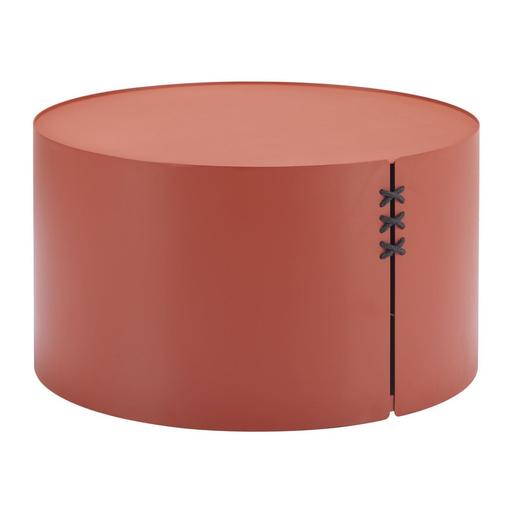 29" Terra Cotta Rounded Aluminum Outdoor Coffee Table
