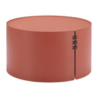 29" Terra Cotta Rounded Aluminum Outdoor Coffee Table