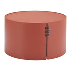 29" Terra Cotta Rounded Aluminum Outdoor Coffee Table