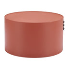 29" Terra Cotta Rounded Aluminum Outdoor Coffee Table
