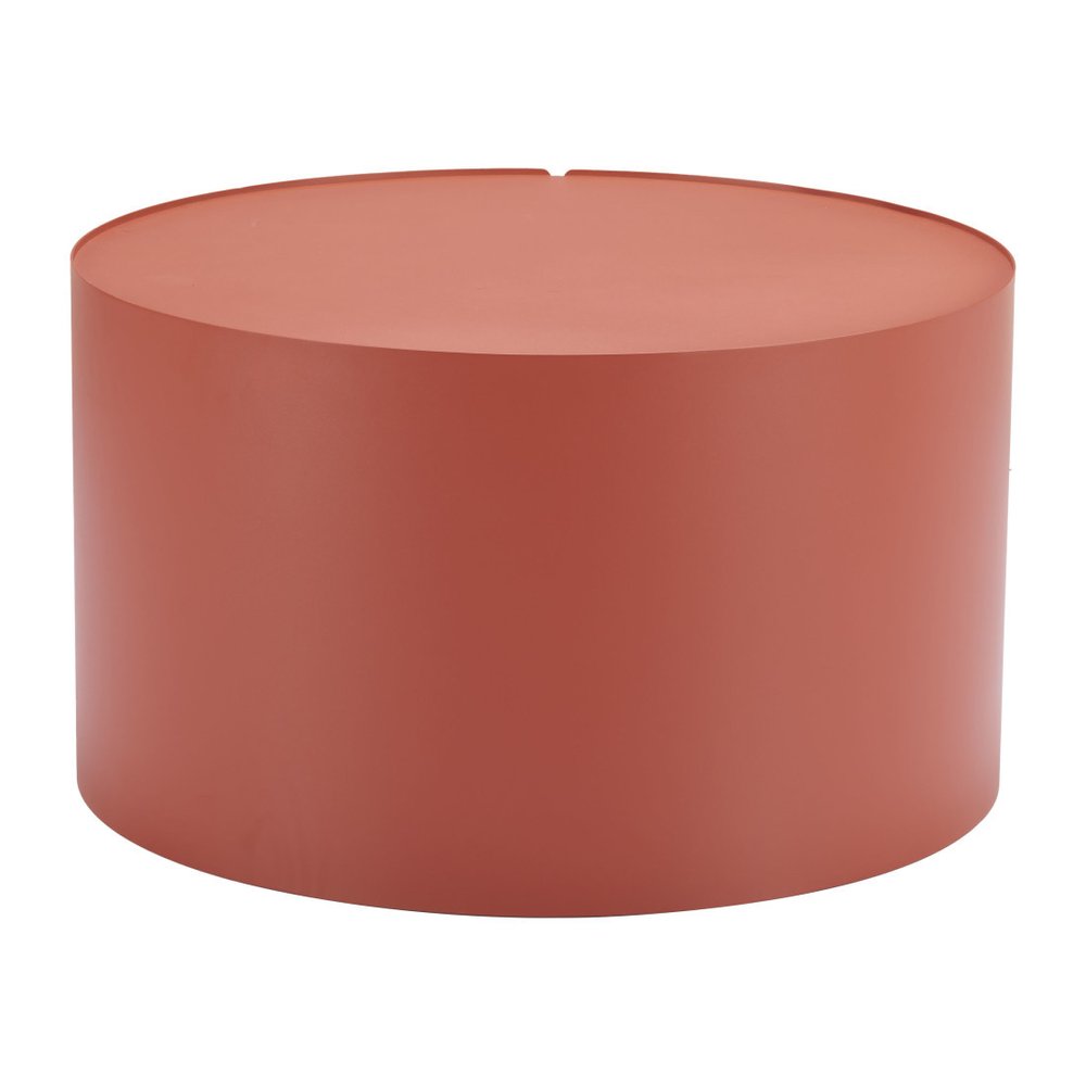 29" Terra Cotta Rounded Aluminum Outdoor Coffee Table