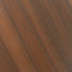 24" Walnut and Black Wood And Aluminum Indoor Outdoor Pedestal Base Round Top Dining Table