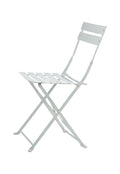 Set of Two White Aluminum Outdoor Folding Dining Chairs