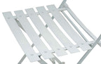 Set of Two White Aluminum Outdoor Folding Dining Chairs