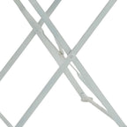 Set of Two White Aluminum Outdoor Folding Dining Chairs