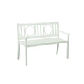 45" White Metal Garden Patio Bench