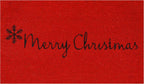 24" X 36" Red and Black Coir Merry Christmas Outdoor Christmas Door Mat