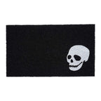 17" X 29" Black and White Coir Skull Outdoor Halloween Door Mat