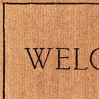 24" X 36" Natural and Black Coir Welcome Outdoor Door Mat