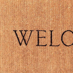 24" X 36" Natural and Black Coir Welcome Outdoor Door Mat