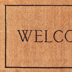 24" X 36" Natural and Black Coir Welcome Outdoor Door Mat