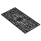 24" X 36" Black Rubber Scrollwork Outdoor Door Mat
