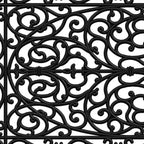 24" X 36" Black Rubber Scrollwork Outdoor Door Mat