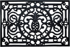 18" X 30" Black Rubber Pineapple Outdoor Door Mat