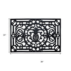 18" X 30" Black Rubber Pineapple Outdoor Door Mat