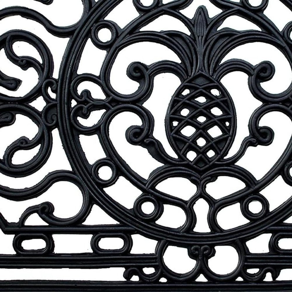 18" X 30" Black Rubber Pineapple Outdoor Door Mat