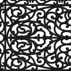 24" X 36" Black Rubber Scrollwork Outdoor Door Mat