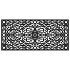 24" X 36" Black Rubber Scrollwork Outdoor Door Mat
