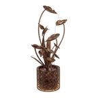 42" Brown Metal LED lights Birds Garden Art