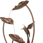 42" Brown Metal LED lights Birds Garden Art
