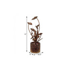 42" Brown Metal LED lights Birds Garden Art
