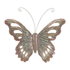 Set of Two Gold And Silver Metal Insect Garden Art