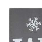 72" Gray And White Solid Wood Welcome Christmas Snowman Porch Sign