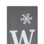 72" Gray And White Solid Wood Welcome Christmas Snowman Porch Sign