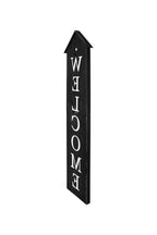 48" Black And White Solid Wood Birdhouse Welcome Porch Sign
