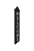 48" Black And White Solid Wood Birdhouse Welcome Porch Sign